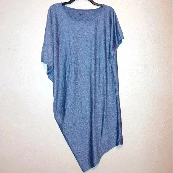 ATHLETA Sunlover Hilo Dress Gray Asymmetrical UPF 50 Swimsuit Cover Heather Sz M - Picture 1 of 6